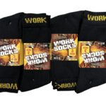DOZEN PACK WORK SOCKS - BLACK