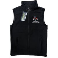 MEN'S BLACK IMPACT SOFTSHELL GILET - RED TRACTOR