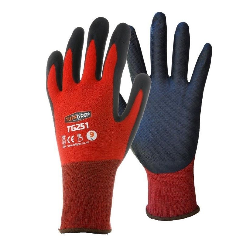 12PK BOXED TUFF GRIP NITRI FLEX GLOVES - TG251 / 9L - Image 2