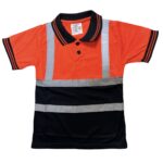 KIDS POLO TWO-TONE SHORT SLEEVE - ORANGE