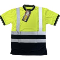 HI-VIS TWO-TONE ROUNDNECK T-SHIRT - YELLOW