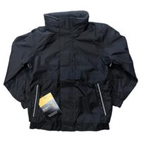 KIDS REGATTA FLEECE LINED WATERPROOF JACKET - BLACK