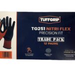 12PK BOXED TUFF GRIP NITRI FLEX GLOVES - TG251 / 9L
