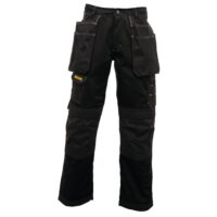 MEN'S REGATTA HARDWEAR TRJ336 WORKLINE TROUSERS - BLACK / LONG