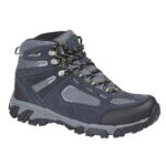 MEN'S WATERPROOF HIKING BOOTS - GREY/YELLOW