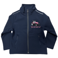 KIDS REGATTA SOFTSHELL JACKET - PINK TRACTOR
