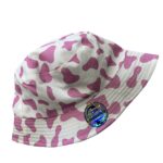 COW BUCKET HAT - PINK/WHITE