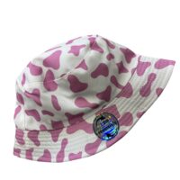 COW BUCKET HAT - PINK/WHITE