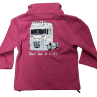 KIDS IMPACT PINK SOFTSHELL JACKET - LORRY