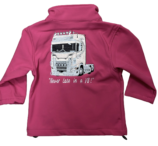 KIDS IMPACT PINK SOFTSHELL JACKET - LORRY