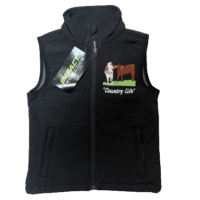 KIDS IMPACT SOFTSHELL GILET COUNTRY LIFE - BLACK