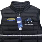 MAX MEN PADDED BLACK GILET - BLUE TRACTOR