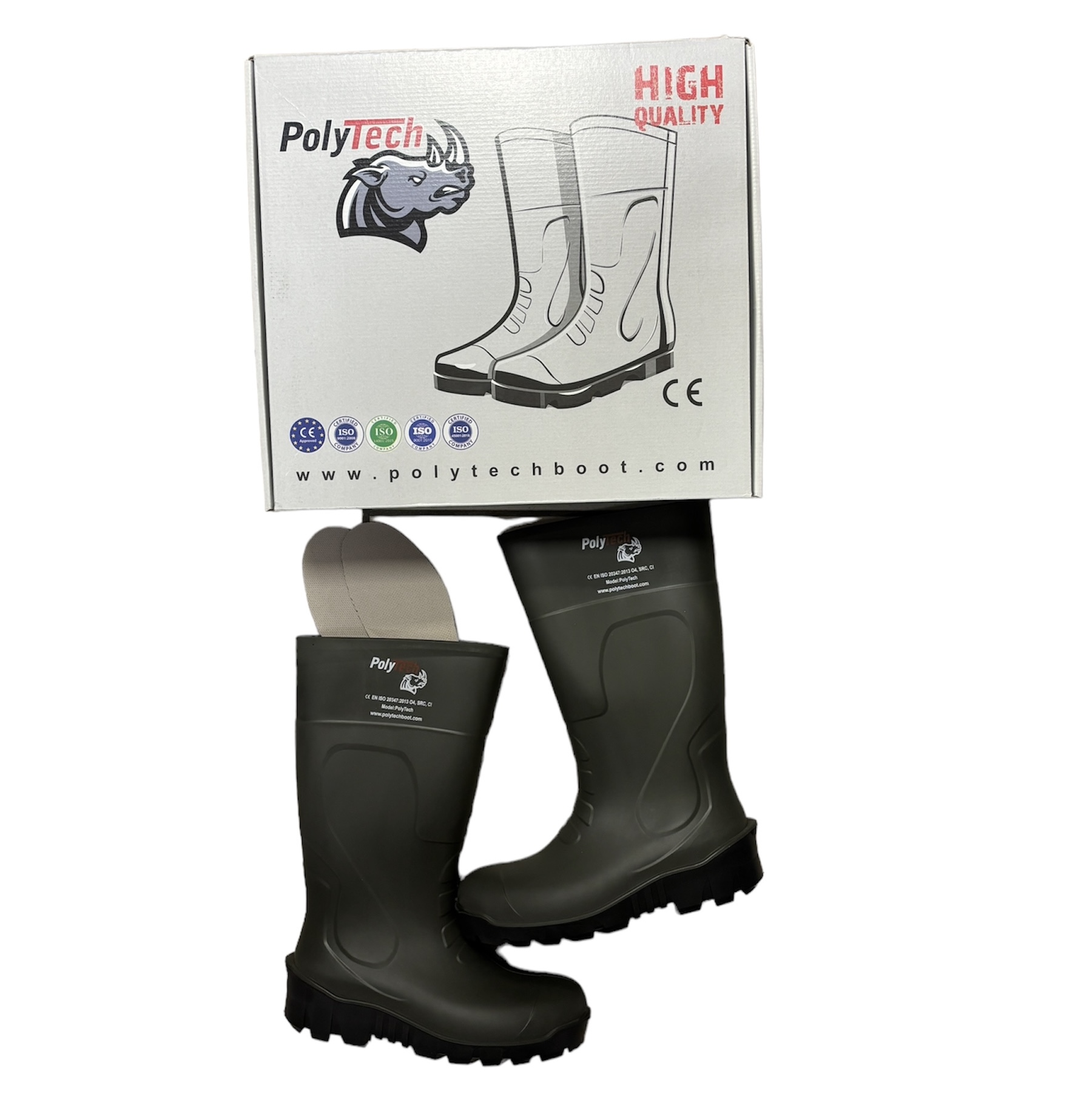 POLYTECH NON SAFETY WELLINGTON - GREEN - Image 2