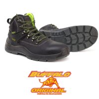 BUFFALO ULTRA FLEXIBLE LACE SAFETY BOOT - BLACK