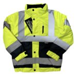 KIDS HI-VIS IMPACT TWO-TONE BOMBER JACKET - YELLOW