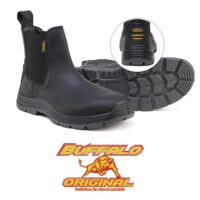 BUFFALO ULTRA FLEXIBLE SLIP ON SAFETY BOOT - BLACK