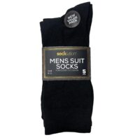 MEN'S 5PK SUIT SOCKS - BLACK
