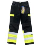 MEN'S HI-VIS WORK TROUSER - BLACK/YELLOW / WK010
