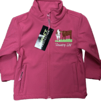 KIDS IMPACT PINK SOFTSHELL JACKET - FARM