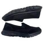 LADIES AIR-TECH REEF SLIP ON TRAINERS - BLACK