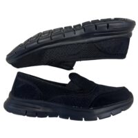 LADIES AIR-TECH REEF SLIP ON TRAINERS - BLACK