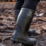 POLYTECH STEEL TOE SAFETY WELLINGTON - GREEN