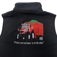 MEN'S NEW IMPACT SOFTSHELL GILET - RED TRACTOR AND TRAILER