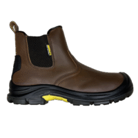 IMPACT BOSS MENS SLIP ON SAFETY BOOTS - BROWN