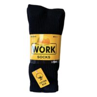 3PK WORK SOCKS - BLACK