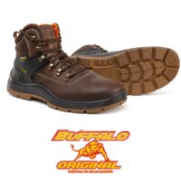 BUFFALO ULTRA FLEXIBLE LACE SAFETY BOOT - BROWN