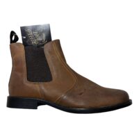 MEN'S BUFFALO SLIP ON LEATHER DEALER BOOTS - TAN