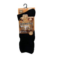 DIABETIC MERINO LAMBSWOOL SOCKS - BLACK