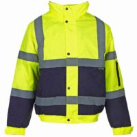 MEN'S HI-VIS BOMBER JACKET - YELLOW