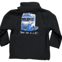 KIDS IMPACT BLACK SOFTSHELL JACKET - LORRY