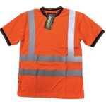 HI-VIS TWO-TONE ROUNDNECK T-SHIRT - ORANGE