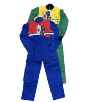 KIDS TRACTOR BOILERSUIT - ROYAL/RED