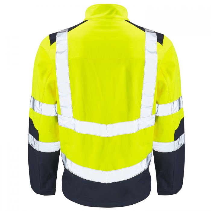 MEN'S HI-VIS TWO-TONE SOFTSHELL JACKET - YELLOW - Image 2