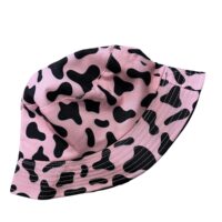 COW BUCKET HAT - PINK/BLACK