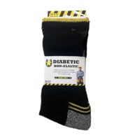 MEN'S DIABETIC NON-ELASTIC SOCKS - BLACK