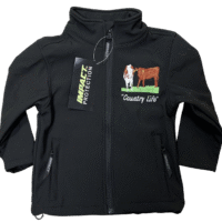 KIDS IMPACT SOFTSHELL JACKET - BLACK COUNTRY LIFE