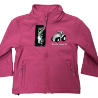 KIDS IMPACT PINK SOFTSHELL JACKET - GOLD TRACTOR