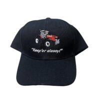 RED TRACTOR HAT - BLACK