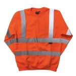 HI-VIS MEN'S ROUNDNECK SWEATSHIRT - ORANGE