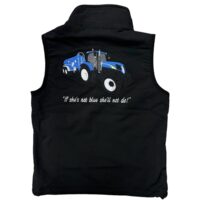 KIDS IMPACT SOFTSHELL GILET - BLUE TRACTOR AND TANKER