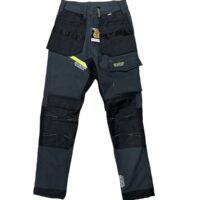 MEN'S AVIATOR SOFTSHELL TROUSERS - GREY/GREEN / REG LEG