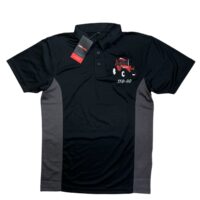 110-90 POLO T-SHIRT - BLACK/GREY