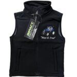 KIDS NEW IMPACT SOFTSHELL GILET - BLUE TRACTOR AND TRAILER