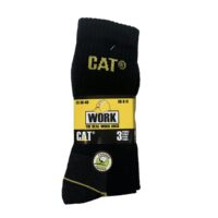 MEN'S 3PK CAT SOCKS - BLACK