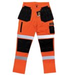 MEN'S HI-VIS AVIATOR SOFTSHELL TROUSERS - ORANGE