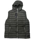 MEN'S HOODED PADDED GILET - GREEN